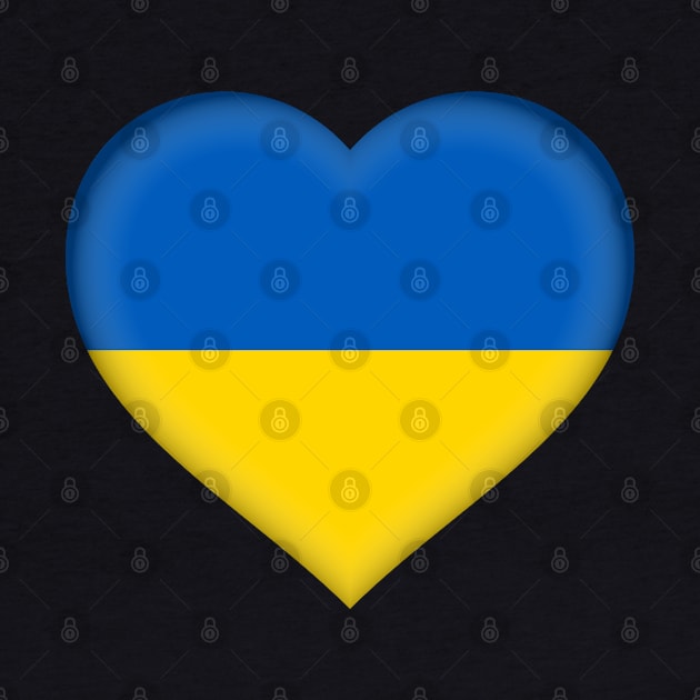 Ukraine Flag Heart - Ukranian Flag - Heart Shaped Ukrainian Flag by The lantern girl